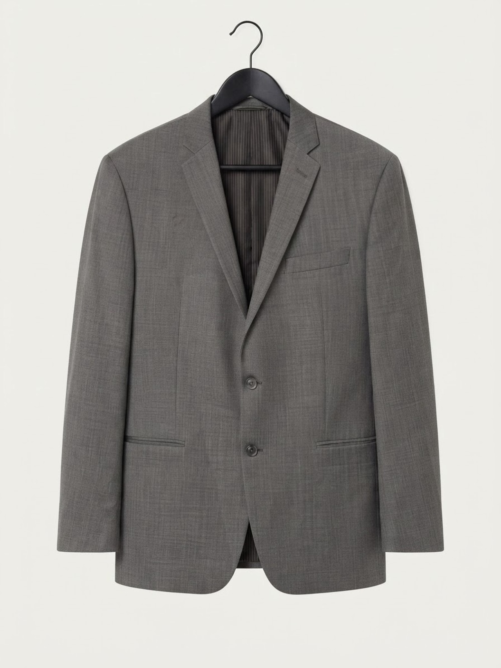 Calvin Klein 100% Wool Suit Coat 48 Long Gray Macy’s